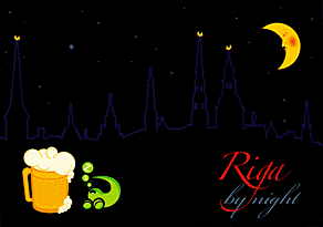 Riga by night
