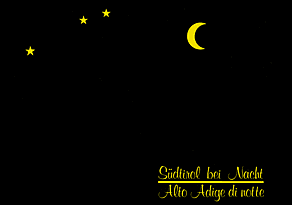 Sdtirol bei Nacht / Alto Adige di notte