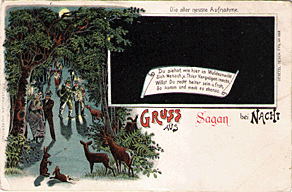 GRUSS AUS Sagan bei Nacht