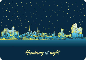 Hamburg at night