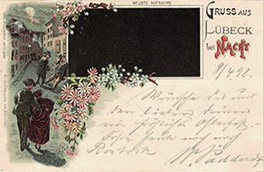 GRUSS AUS L&uuml;beck bei NACHT