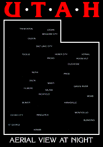 UTAH AERIAL VIEW AT NIGHT
