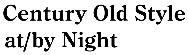 Century Old Style