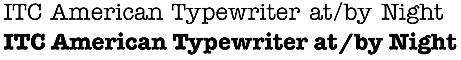 ITC American Typewriter