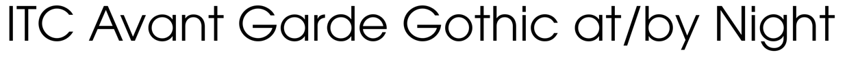ITC Avant Garde Gothic