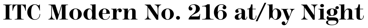 ITC Modern No. 216