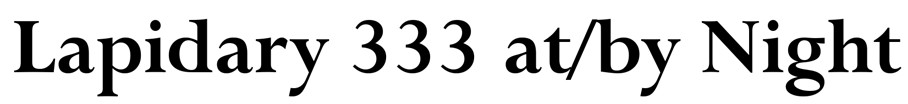 Lapidary 333