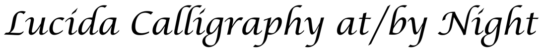 Lucida Calligraphy