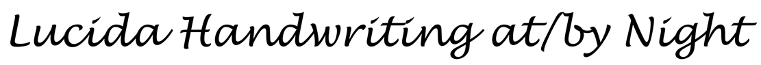 Lucida Handwriting