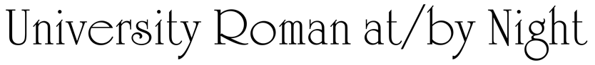 University Roman